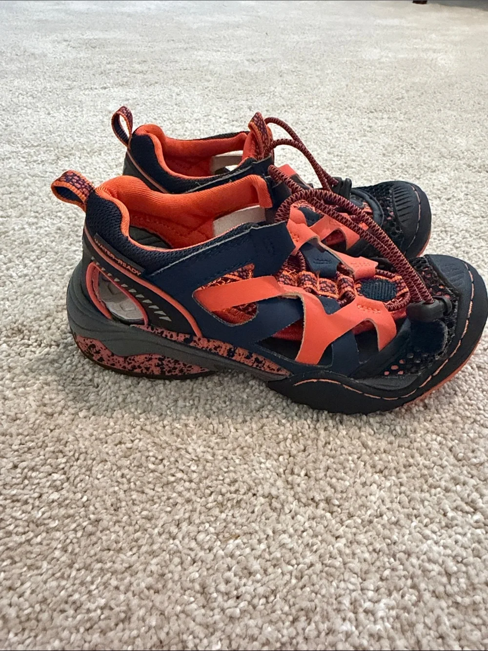 Jambu Kids Navy and Orange Water Shoes